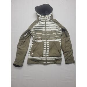 Burton Dryride Snowboard Ski Insulated Womens Hooded Full Zip Coat Jacket Medium